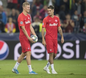 Erling Haaland und Dominik Szoboszlai im Trikot von RB Salzburg