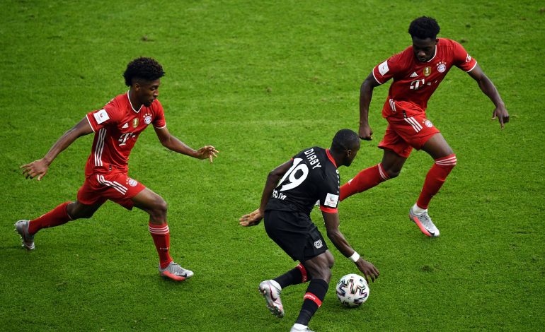 1. Bundesliga Voraussichtliche Aufstellungen FC Bayern München Bayer 04 Leverkusen Moussa Diaby Kingsley Coman Alphonso Davies Hansi Flick