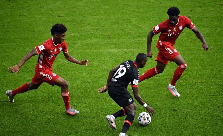 1. Bundesliga Voraussichtliche Aufstellungen FC Bayern München Bayer 04 Leverkusen Moussa Diaby Kingsley Coman Alphonso Davies Hansi Flick