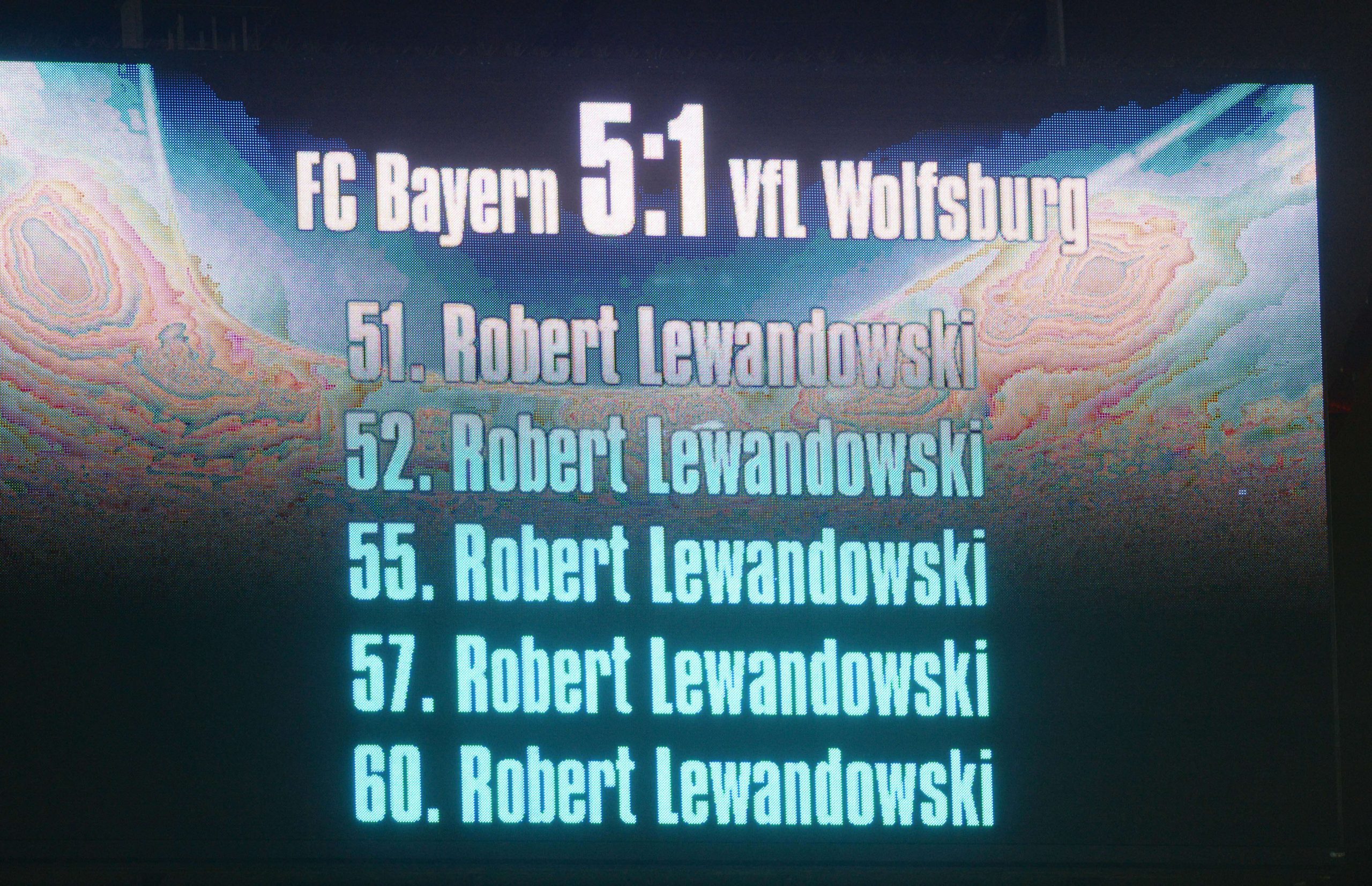 Robert Lewandowski 9 Tore in 5 Minuten VfL Wolfsburg FC Bayern München