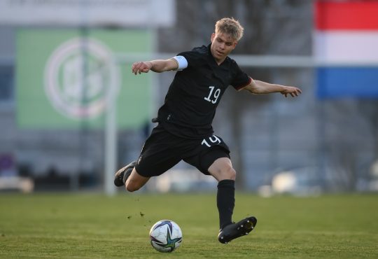 Leandro Morgalla bei einem U-Nationalspiel