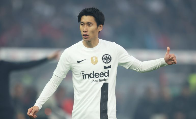 Foto von Daichi Kamada bei Eintracht Frankfurt im DFB-Pokal-Finale gegen RB Leipzig 2023/24 (0:2).