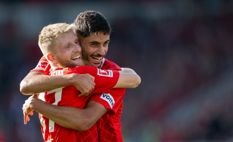 Heidenheims Topscorer unter sich: Jan-Niklas Beste (links) und Eren Dinkçi (rechts).