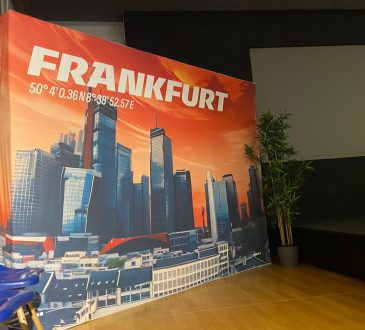 Die Frankfurter Skyline im Artstyle von Valorant samt Koordinaten