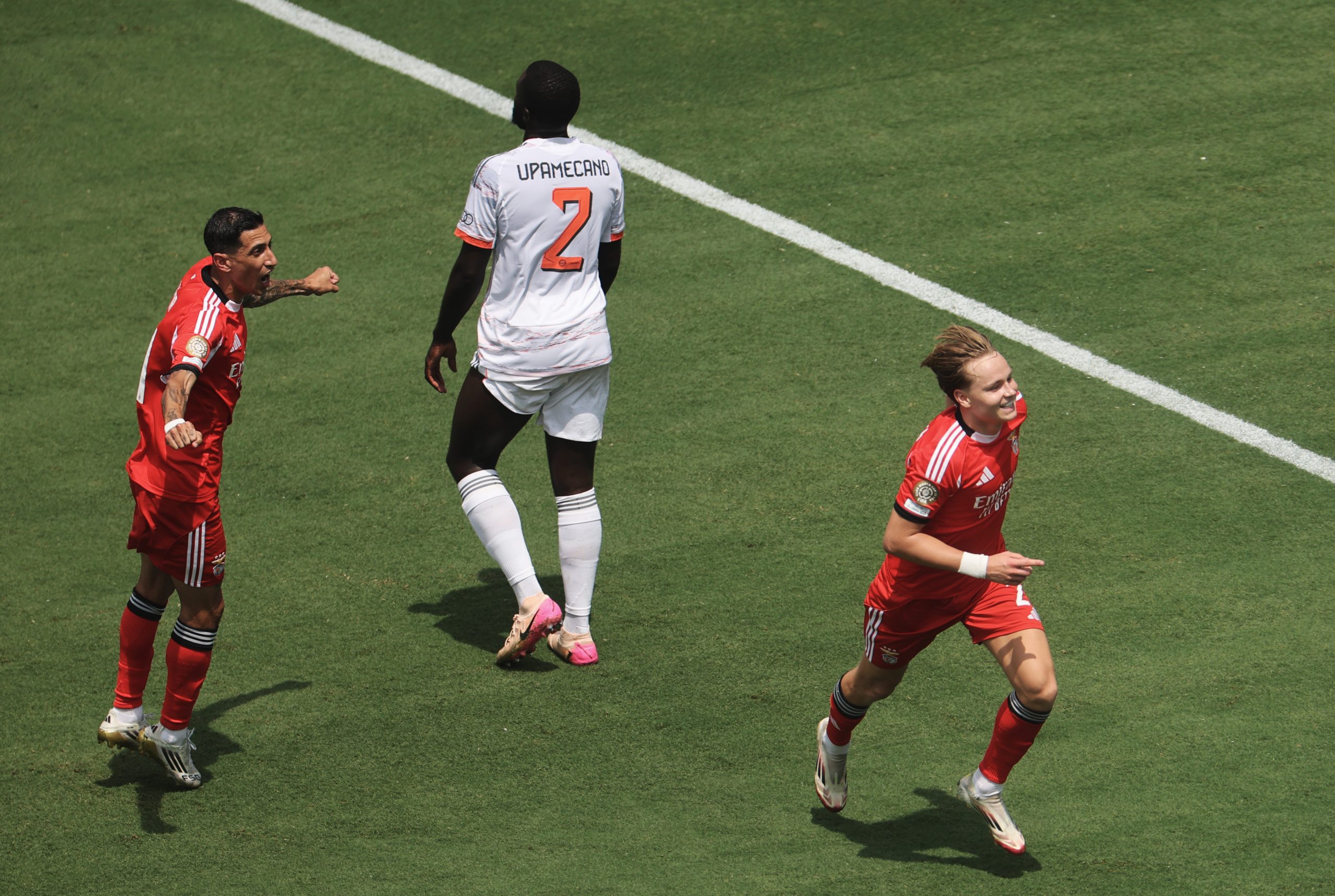 Andreas Schjelderup, Angel Di Maria Benfica Lissabon; Dayot Upamecano FC Bayern München