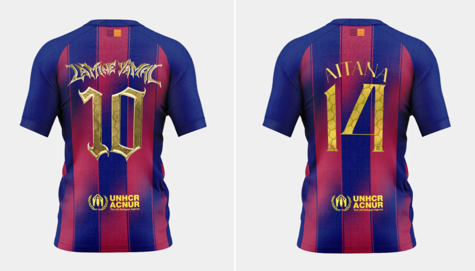 Die Trikots von Aitana und Lamine Yamal im FC Barcelona Fanshop