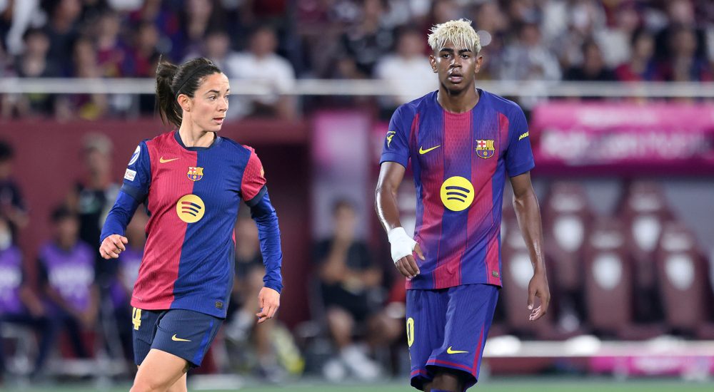 AItana und Lamine Yamal im Trikot vom FC Barcelona