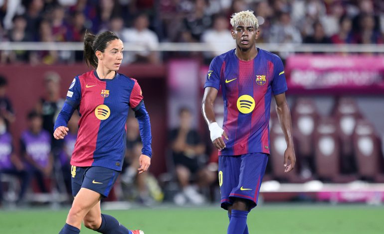 AItana und Lamine Yamal im Trikot vom FC Barcelona