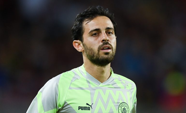 Bernardo Silva im Aufwärmtrikot von Manchester City