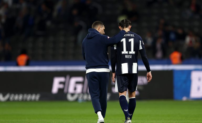 Stefan Leitl mit Fabian Reese, Hertha BSC