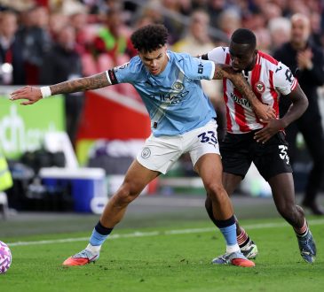 Michael Kayode im Spiel gegen Manchester City