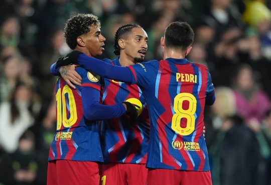 Lamine Yamal, Raphinha, Pedri