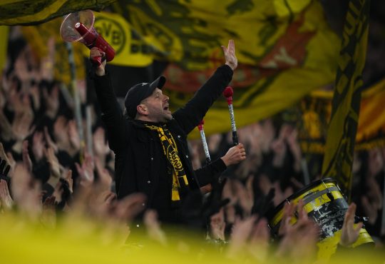 BVB Fans in der Champions League gegen Atalanta Bergamo