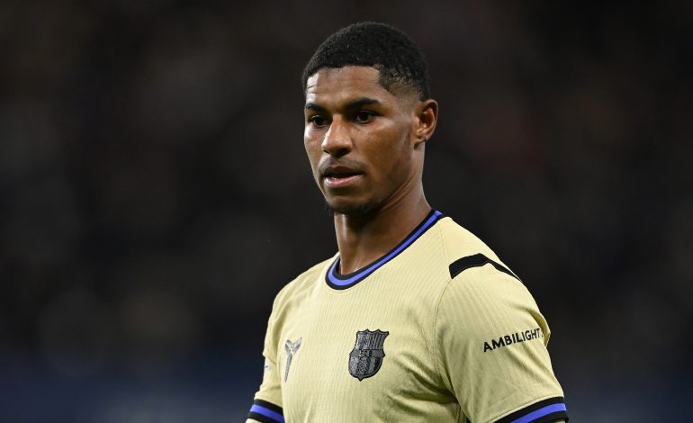 Marcus Rashford im goldenen Barcelona-Trikot