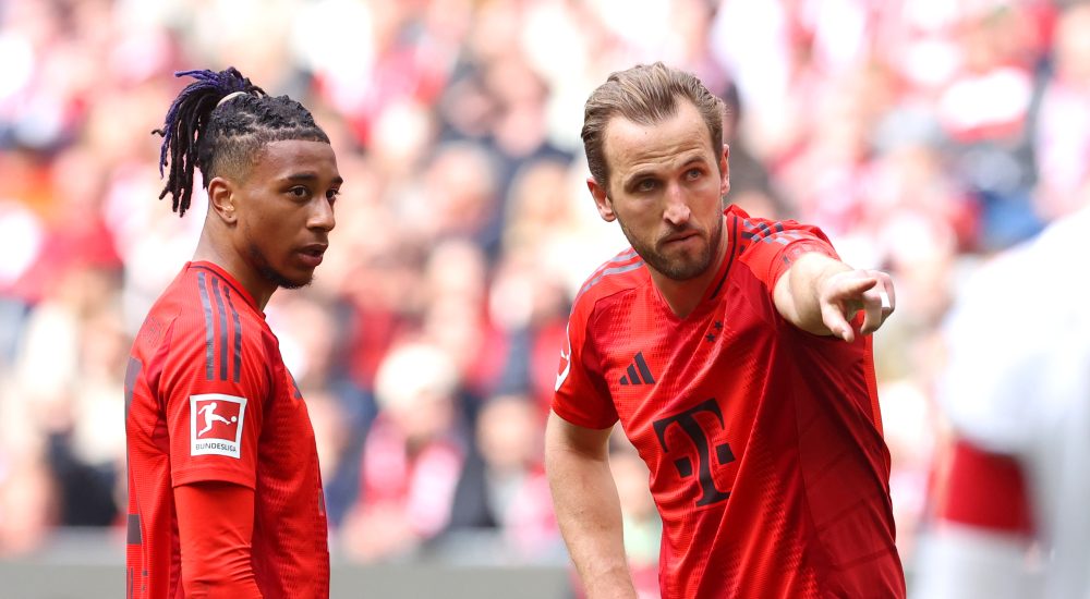 Michel Olise und Harry Kane von Bayern München