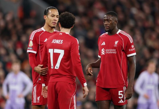 Virgil van Dijk, Curtis Jones, Ibrahima Konate