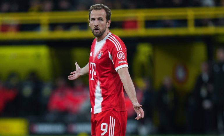 Harry Kane vom FC Bayern München im Spiel gegen Borussia Dortmund