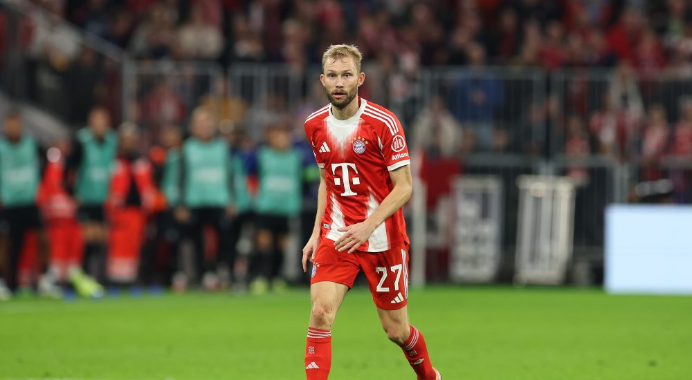 Konrad Laimer vom FC Bayern München im Champions-League-Spiel gegen Club Brügge