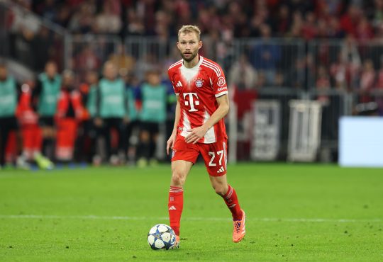 Konrad Laimer vom FC Bayern München im Champions-League-Spiel gegen Club Brügge