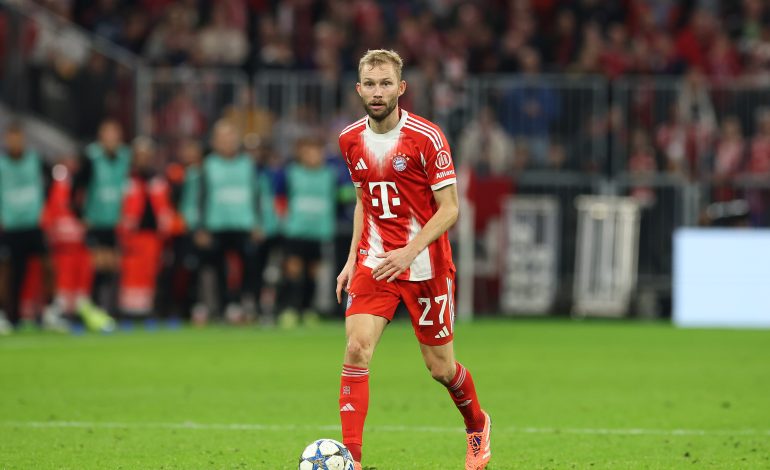 Konrad Laimer vom FC Bayern München im Champions-League-Spiel gegen Club Brügge