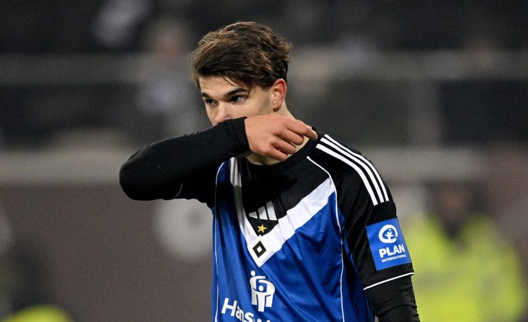 Mario Vuskovic im Trikot vom Hamburger SV (HSV)