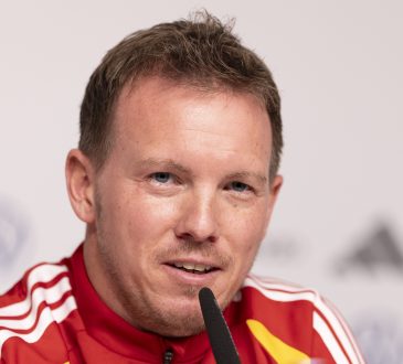 Bundestrainer Julian Nagelsmann bei der Pressekonferenz