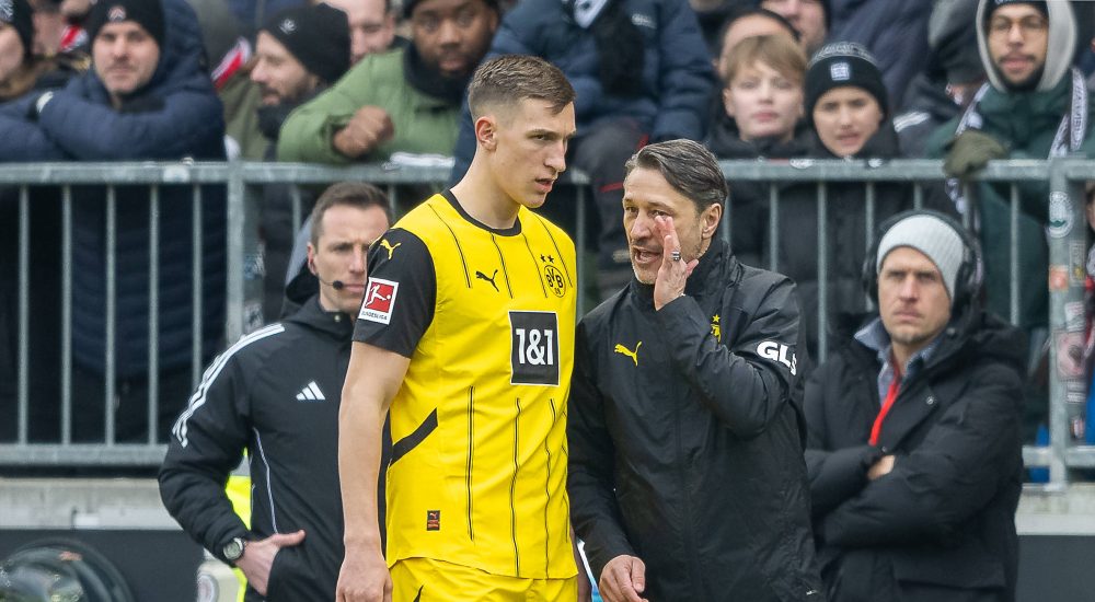 Niko Kovac und Nico Schlotterbeck von Borussia Dortmund