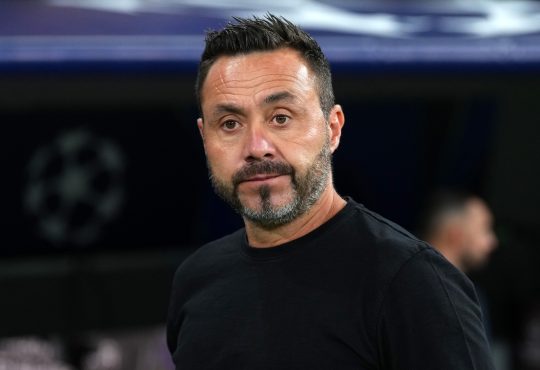 Roberto de Zerbi an der Seitenlinie