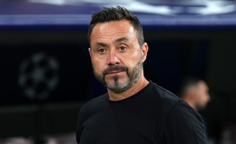 Roberto de Zerbi an der Seitenlinie