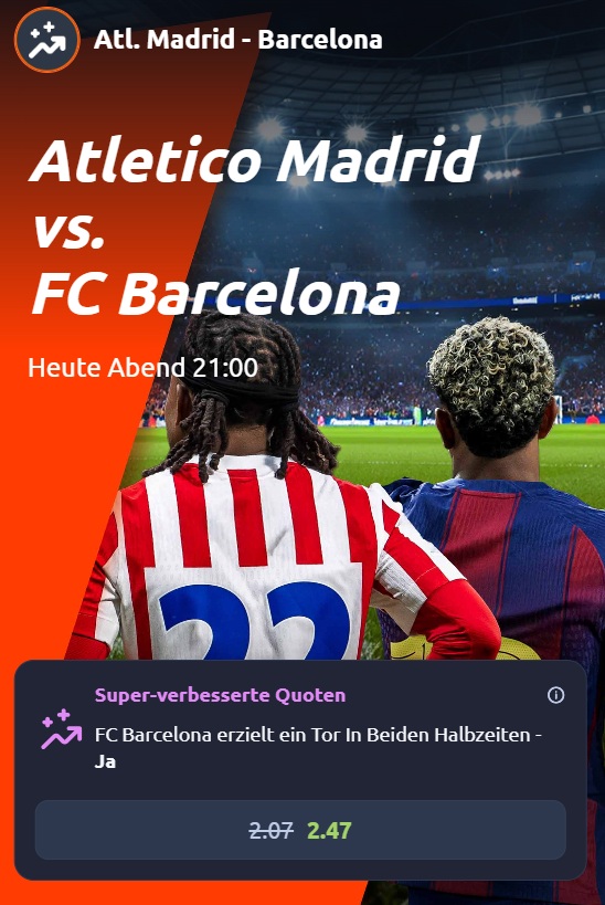 Atletico Madrid - Barcelona Betano