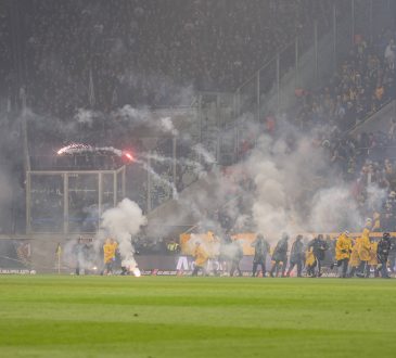 Hertha BSC, Dynamo Dresden, Fan-Ausschreitungen