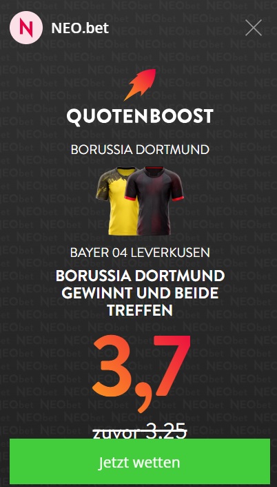 Borussia - Bayer Quotenboost