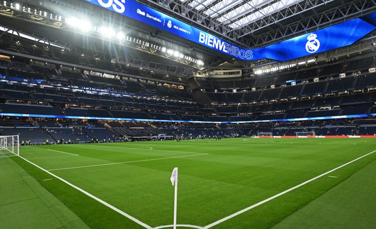 Das leere Santiago Bernabeu Stadion