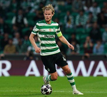Morten Hjulmand am Ball für Sporting Portugal