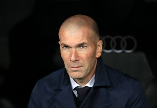 Zinedine Zidane auf der Trainerbank bei Real Madrid