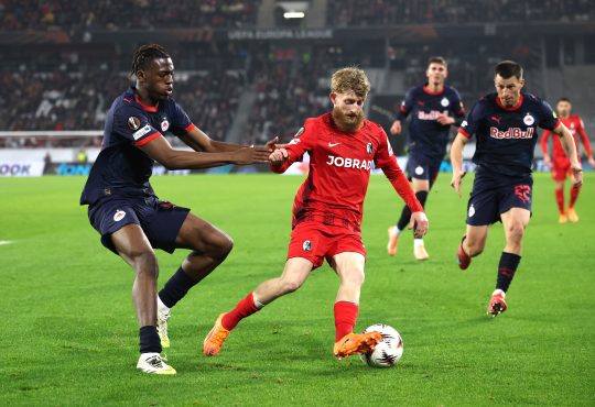 Fussballspieler Joane Gadou von RB Salzburg steht vor einem Wechsel zu Borussia Dortmund in die deutsche Fußball Bundesliga.