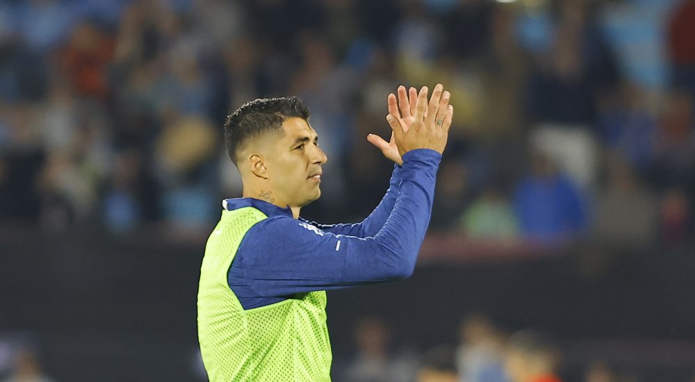 Luis Suarez bei seinem Abschiedsspiel für Uruguay